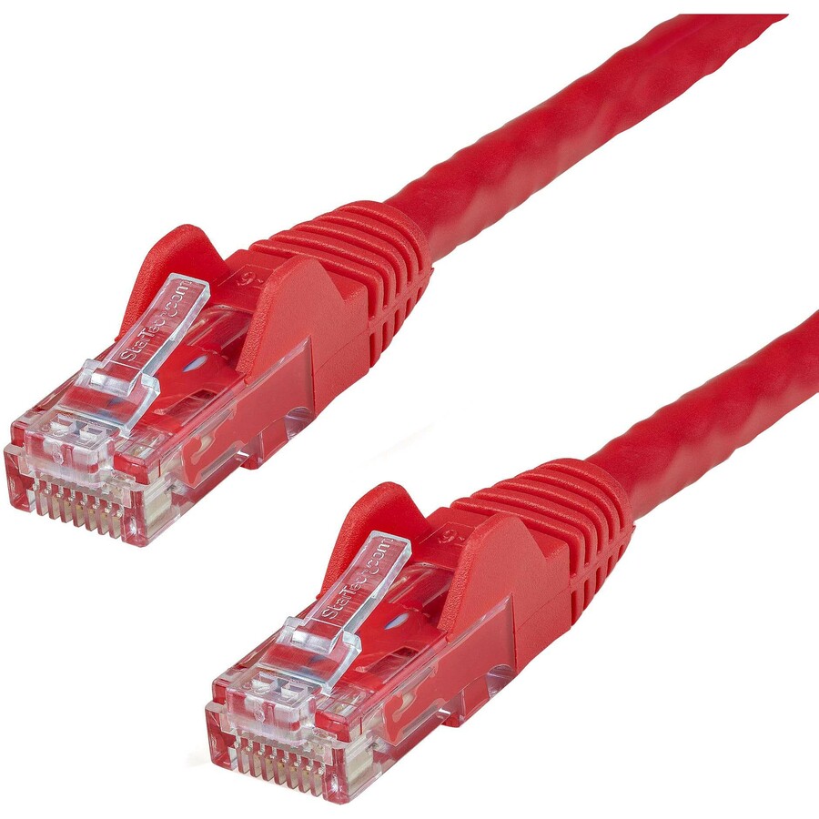 StarTech 1ft CAT6 Ethernet Cable - Red Snagless Gigabit - 100W PoE UTP 250Mhz Category 6 Patch Cord UL Certified Wiring/TIA