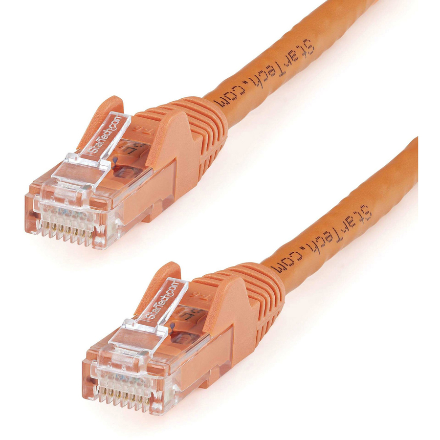 StarTech 75ft CAT6 Ethernet Cable - Orange Snagless Gigabit - 100W PoE UTP 250Mhz Category 6 Patch Cord UL Certified Wiring/TIA