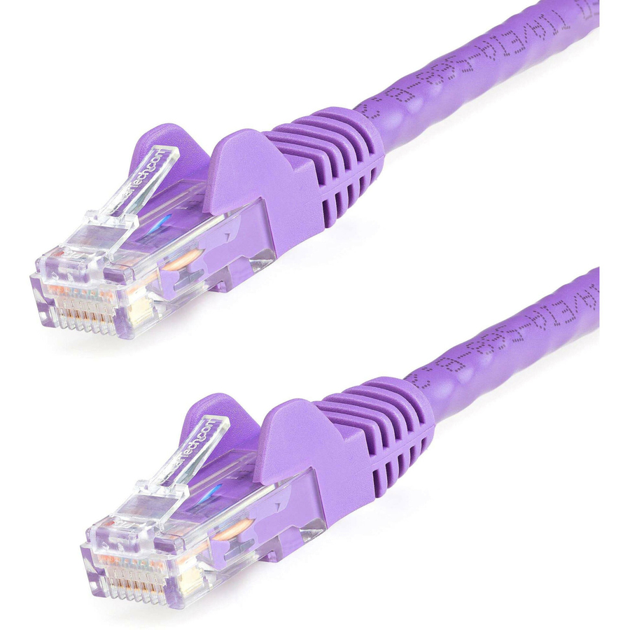 StarTech 8ft CAT6 Ethernet Cable - Purple Snagless Gigabit - 100W PoE UTP 250Mhz Category 6 Patch Cord UL Certified Wiring/TIA
