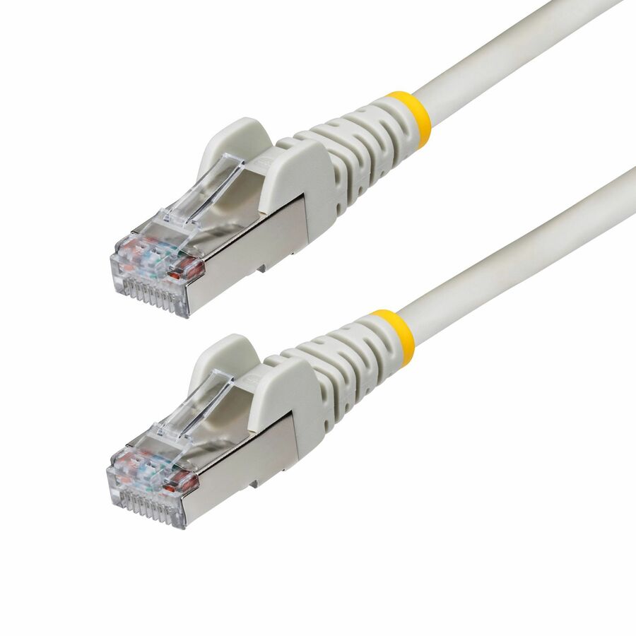 StarTech 50ft Gray CAT6a Ethernet Cable, Snagless RJ45, 10G, 100W PoE, S/FTP, LSZH, 27AWG Pure Copper, 500MHz, Shielded Network Cord
