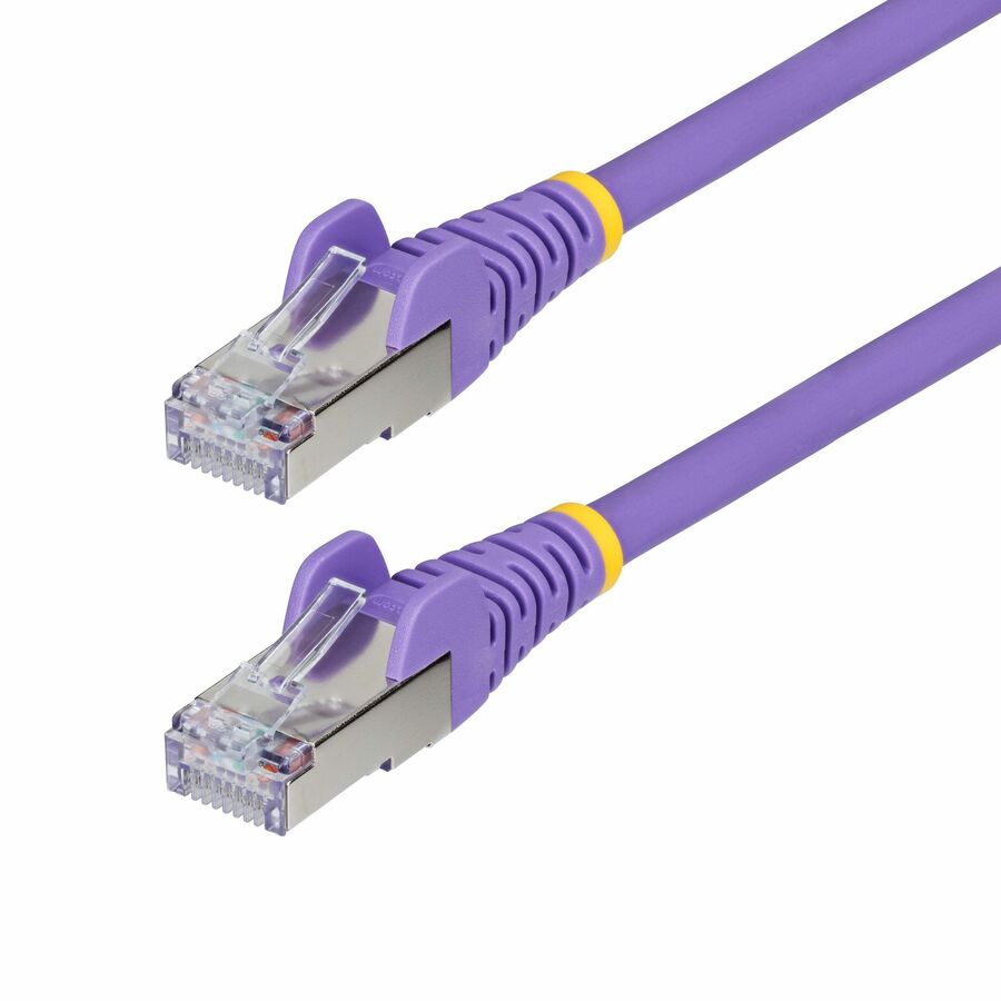 StarTech 5ft Purple CAT6a Ethernet Cable, Snagless RJ45, 10G, 100W PoE, S/FTP, LSZH, 27AWG Bare Copper, 500MHz, Shielded Network Cord