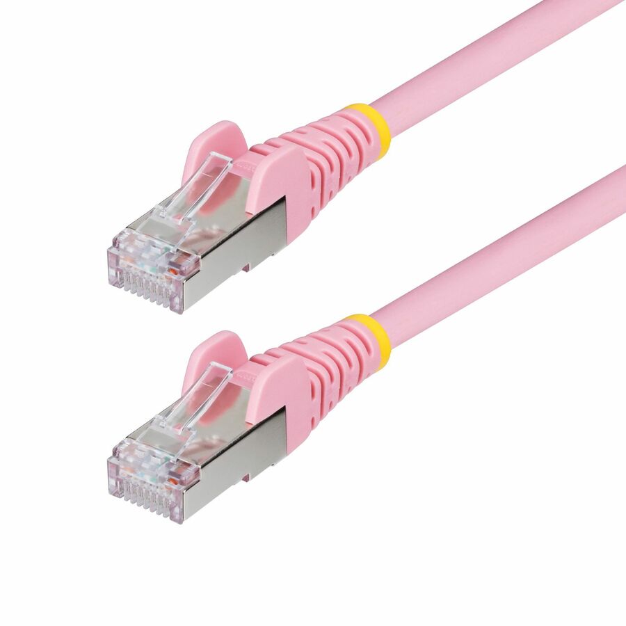 StarTech 25ft Pink CAT6a Ethernet Cable, Snagless RJ45, 10G, 100W PoE, S/FTP, LSZH, 27AWG Bare Copper, 500MHz, Shielded Network Cord