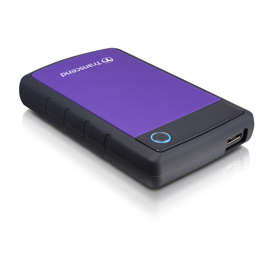 Transcend StoreJet 25H3 4 TB Portable Hard Drive - 2.5" External - SATA - Purple