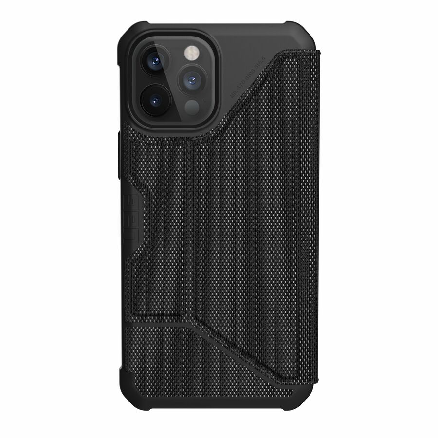 Urban Armor Gear Metropolis Carrying Case (Folio) Apple iPhone 12 Pro Max Smartphone - FIBR ARMR Black