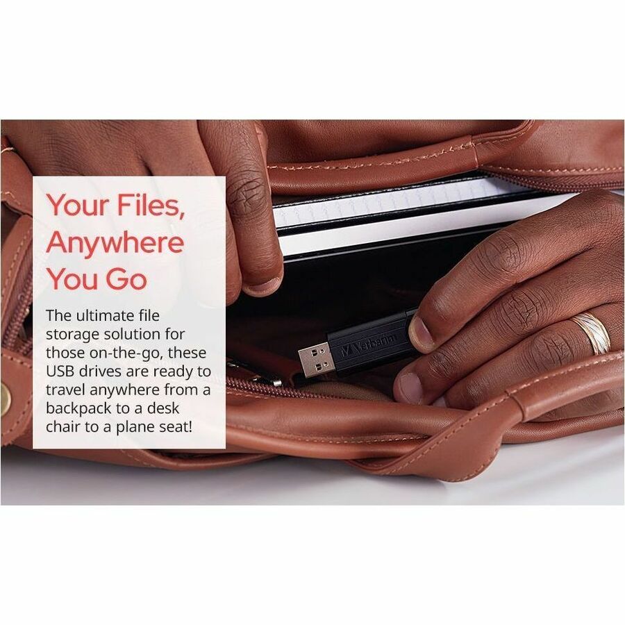 64GB PinStripe USB 3.2 Gen 1 Flash Drive - 5pk - Assorted