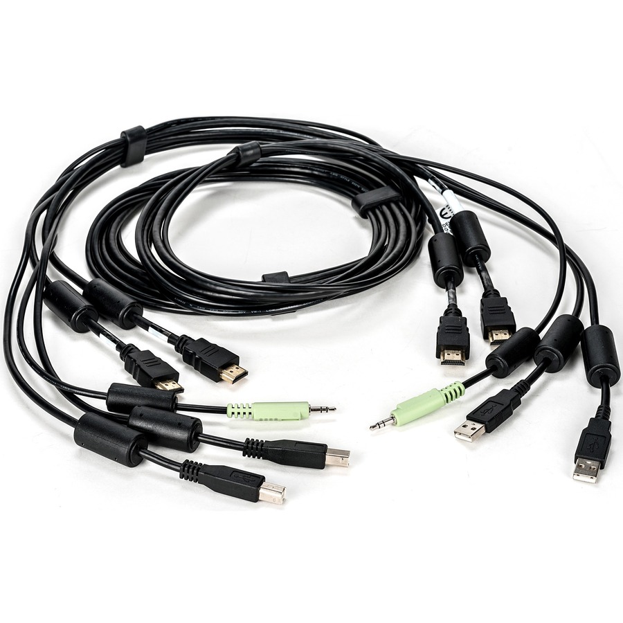 Vertiv Avocent USB Keyboard and Mouse, Dual HDMI and Audio Cable, 6 ft. for Vertiv Avocent SV and SC Series Switches