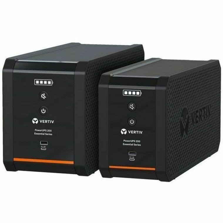 Vertiv PowerUPS 200 Essential PSA6E-1000LVT, 1000VA/550W, AVR, User-Replaceable Batteries, Battery Backup, 6 NEMA Outlets, Three-Year Warranty