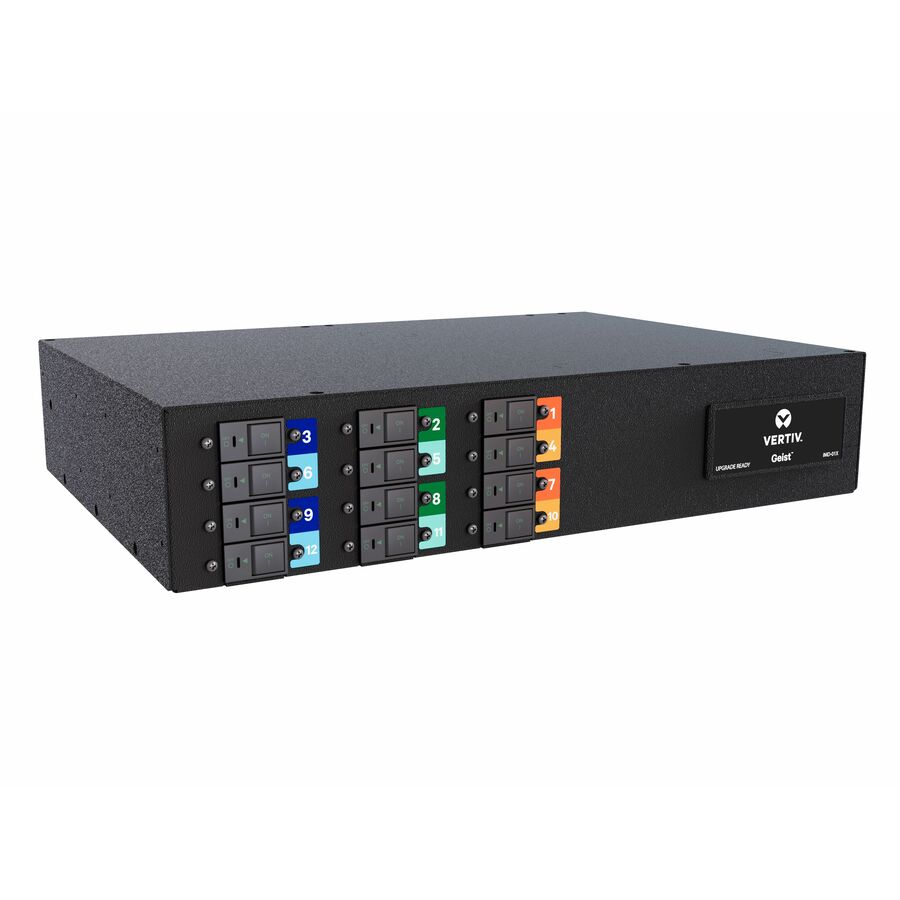 Vertiv PowerIT VP1U62A1 Basic High Density rPDU, Horizontal, Three Phase, 24 Combination C13/C19 Outlets, 60/63A, 240/415V WYE, 2U
