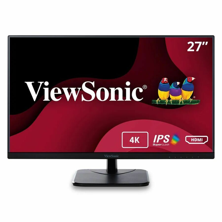 ViewSonic VA2756-4K-MHD 27 Inch 4K Monitor, IPS Display for Enhanced Home and Office Productivity, Ultra-Thin Bezels, HDMI, and DisplayPort Inputs