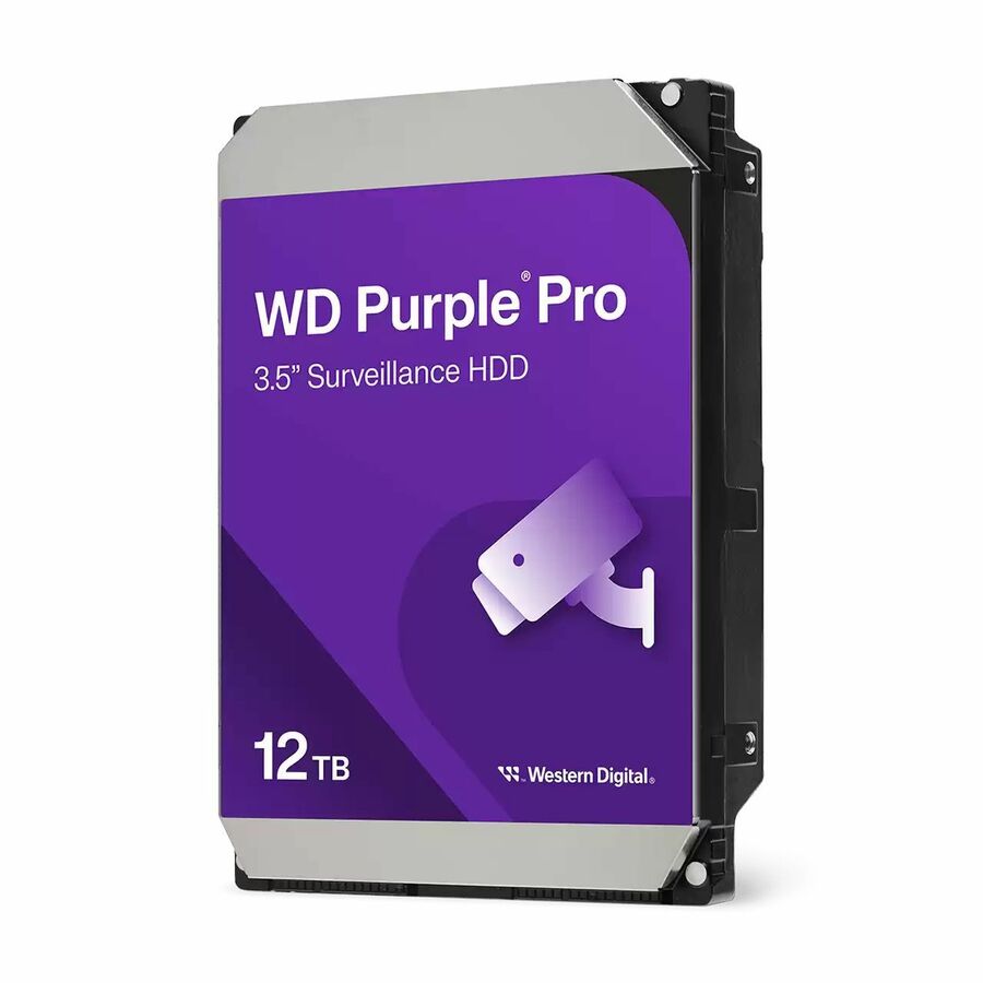 WD Purple Pro WD122PURP 12 TB Hard Drive - 3.5" Internal - SATA (SATA/600) - Conventional Magnetic Recording (CMR) Method