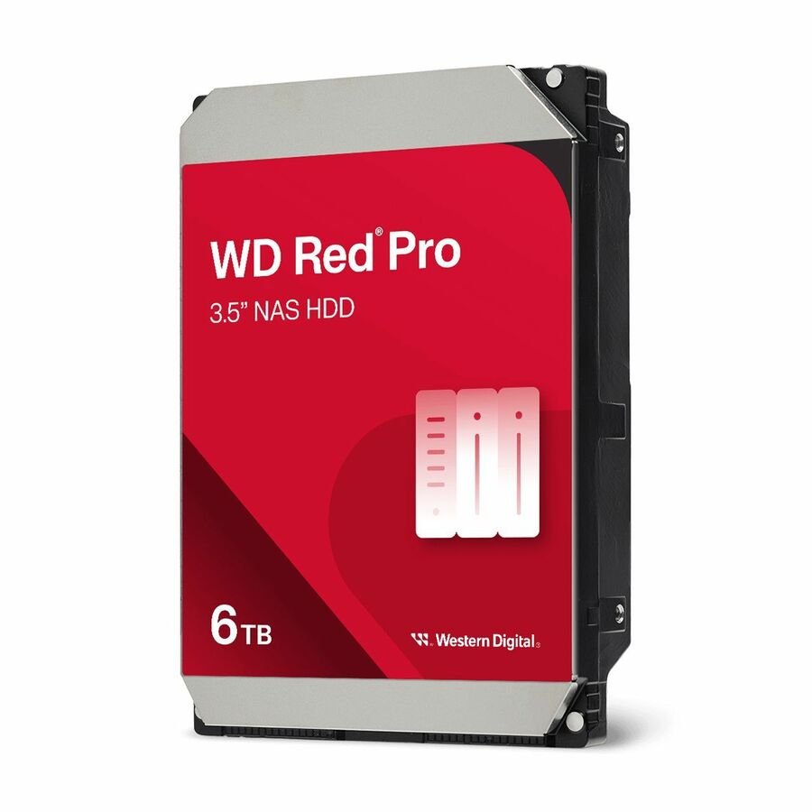 Western Digital Red Pro WD6005FFBX 6 TB Hard Drive - 3.5" Internal - SATA (SATA/600) - Conventional Magnetic Recording (CMR) Method