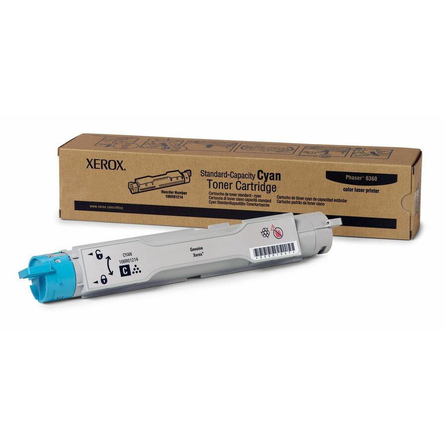 Xerox Genuine Phaser? 6360 Cyan Standard capacity Toner Cartridge (5000 Pages) - 106R01214
