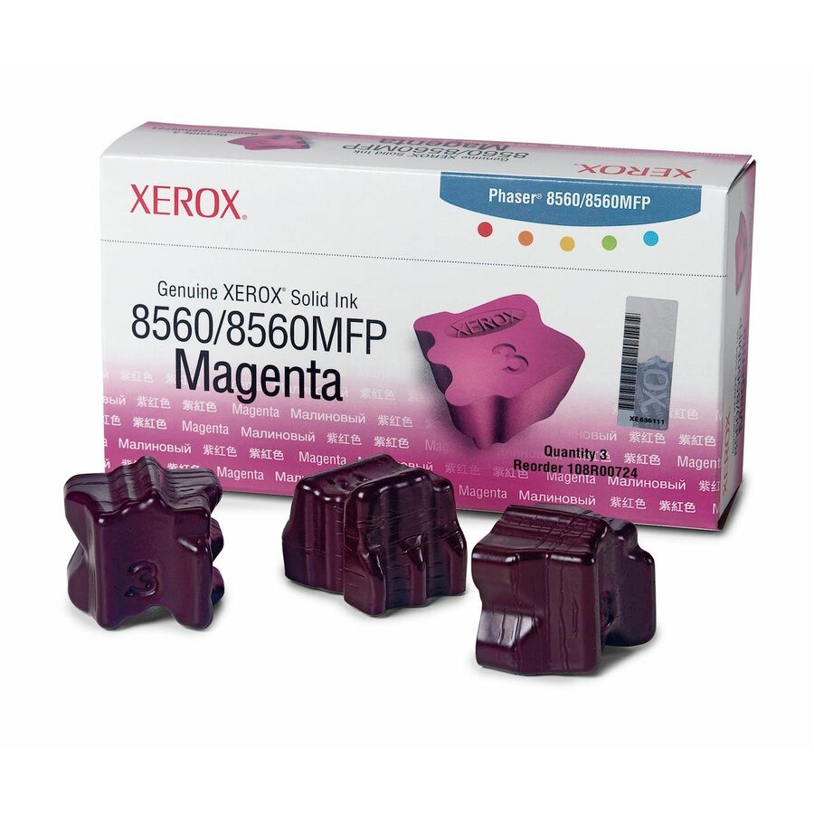 Xerox Genuine Phaser? 8560/8560MFP Magenta Solid Ink (3400 Pages) - 108R00724