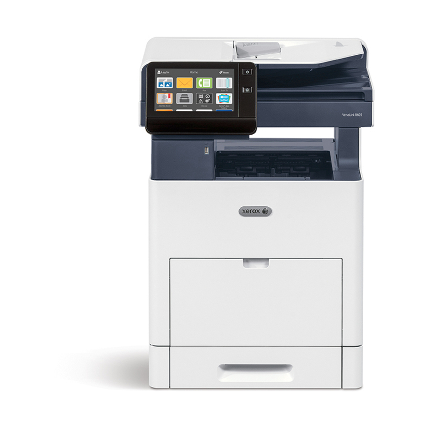 Xerox VersaLink B615 LED Multifunction Printer-Monochrome-Copier/Fax/Scanner-65 ppm Mono Print-1200x1200 Print-Automatic Duplex Print-275000 Pages Monthly-700 sheets Input-Color Scanner-600 Optical Scan-Monochrome Fax-Gigabit Ethernet