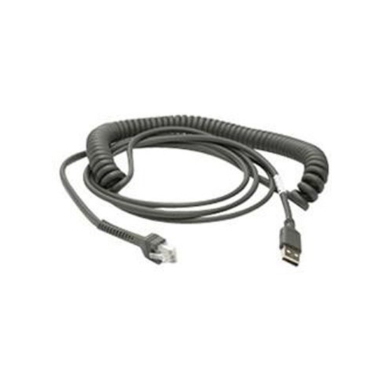 Zebra Cable - USB: Series A Connector, 9ft. (2.8m) Coiled