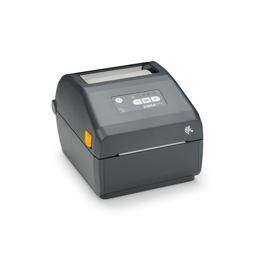 Zebra ZD421d Desktop Direct Thermal Printer - Monochrome - Label/Receipt Print - Fast Ethernet - USB - USB Host - Bluetooth 5.3 - IEEE 802.11ax Wireless LAN - Near Field Communication (NFC) - US - Gray