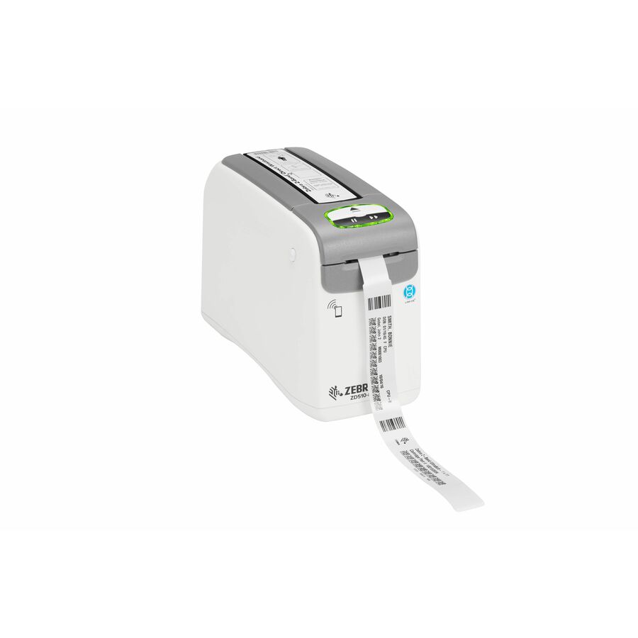 Zebra ZD510-HC Direct Thermal Printer - Monochrome - Portable - Wristband Print - Fast Ethernet - USB - USB Host - Bluetooth - Near Field Communication (NFC) - EU, UK - TAA Compliant