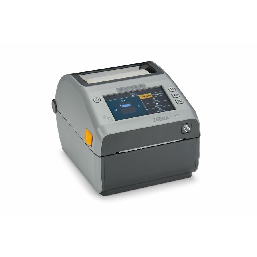 Zebra ZD621 Retail, Healthcare, Transportation & Logistic, Manufacturing, Desktop Direct Thermal Printer - Monochrome - Desktop - Label/Receipt Print - Ethernet - USB - USB Host - Serial - Bluetooth 4.1 - RFID - With Cutter