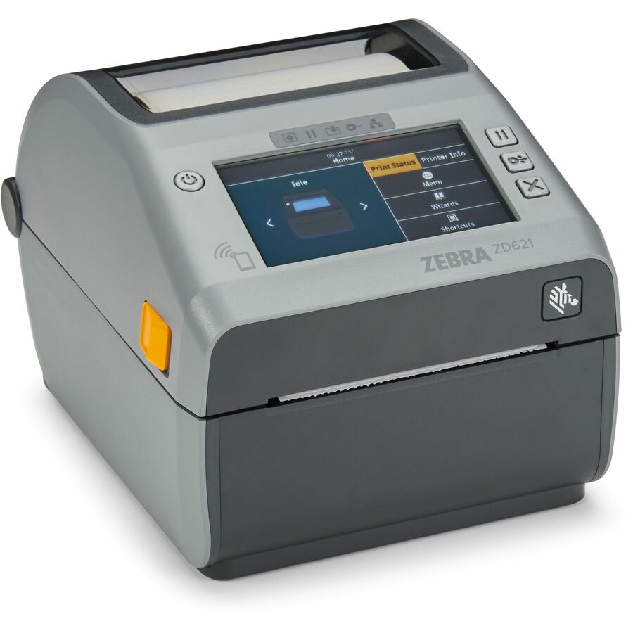 Zebra ZD621 Desktop, Retail, Healthcare, Transportation & Logistic, Manufacturing Direct Thermal Printer - Monochrome - Label/Receipt Print - Ethernet - USB - USB Host - Serial - Bluetooth 5.3 - Wireless LAN - Near Field Communication (NFC) - RFID - US