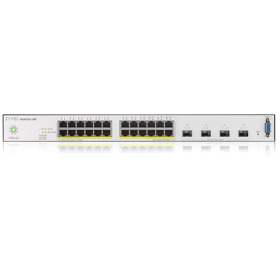 ZYXEL 24-port GbE Nebula Cloud Managed PoE Switch with 10GbE Uplink
